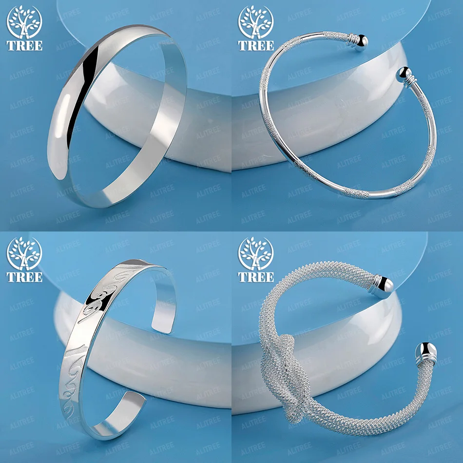 New 925 Sterling Silver Half Circle Open Bangles Smooth Round Bangles Women's Birthday Party Fashion Simple Jewelry Accessories
New 925 Sterling Silver Half Circle Open Bangles Smooth Round Bangles Women's Birthday Party Fashion Simple Jewelry Accessories