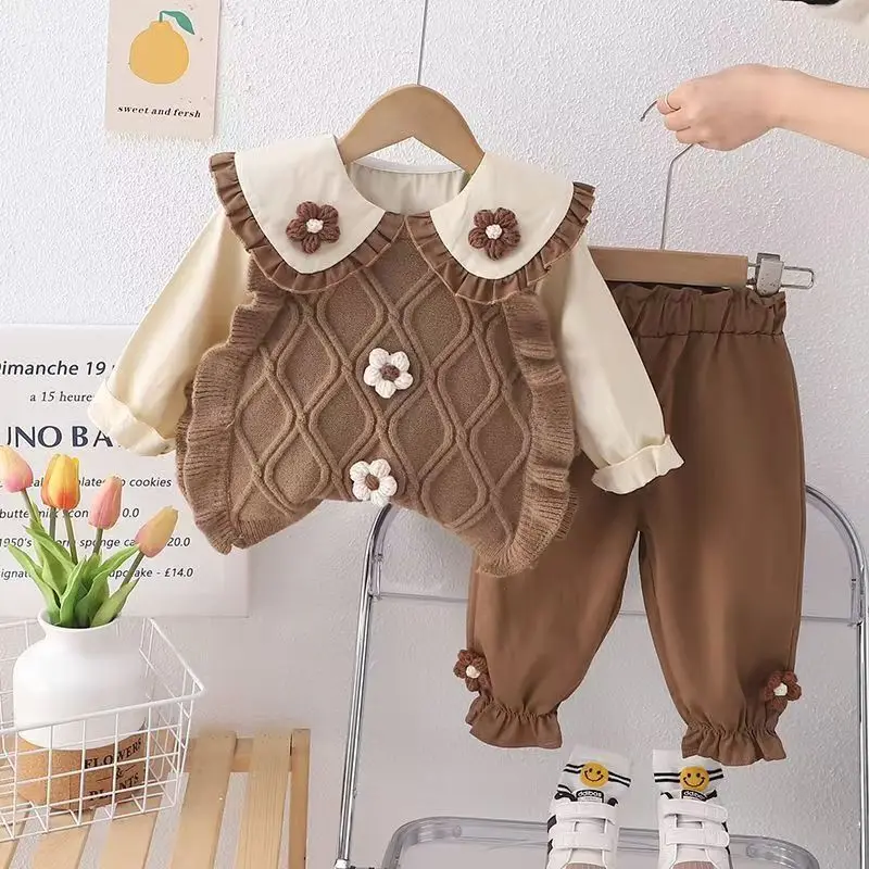 New Spring Autumn Baby Clothes Children Fashion Vest Shirt Pants 3Pcs/Sets Kids Girls Clothing Toddler Costume Infant Tracksuits
New Spring Autumn Baby Clothes Children Fashion Vest Shirt Pants 3Pcs/Sets Kids Girls Clothing Toddler Costume Infant Tracksuits