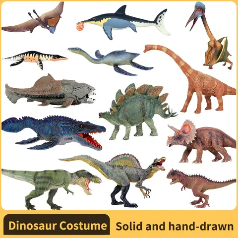 Simulation Jurassic Dinosaur Set Action Figures Spinosaurus Plesiosaurus Tyrannosaurus Rex Model Decoration Toys Kids Gift