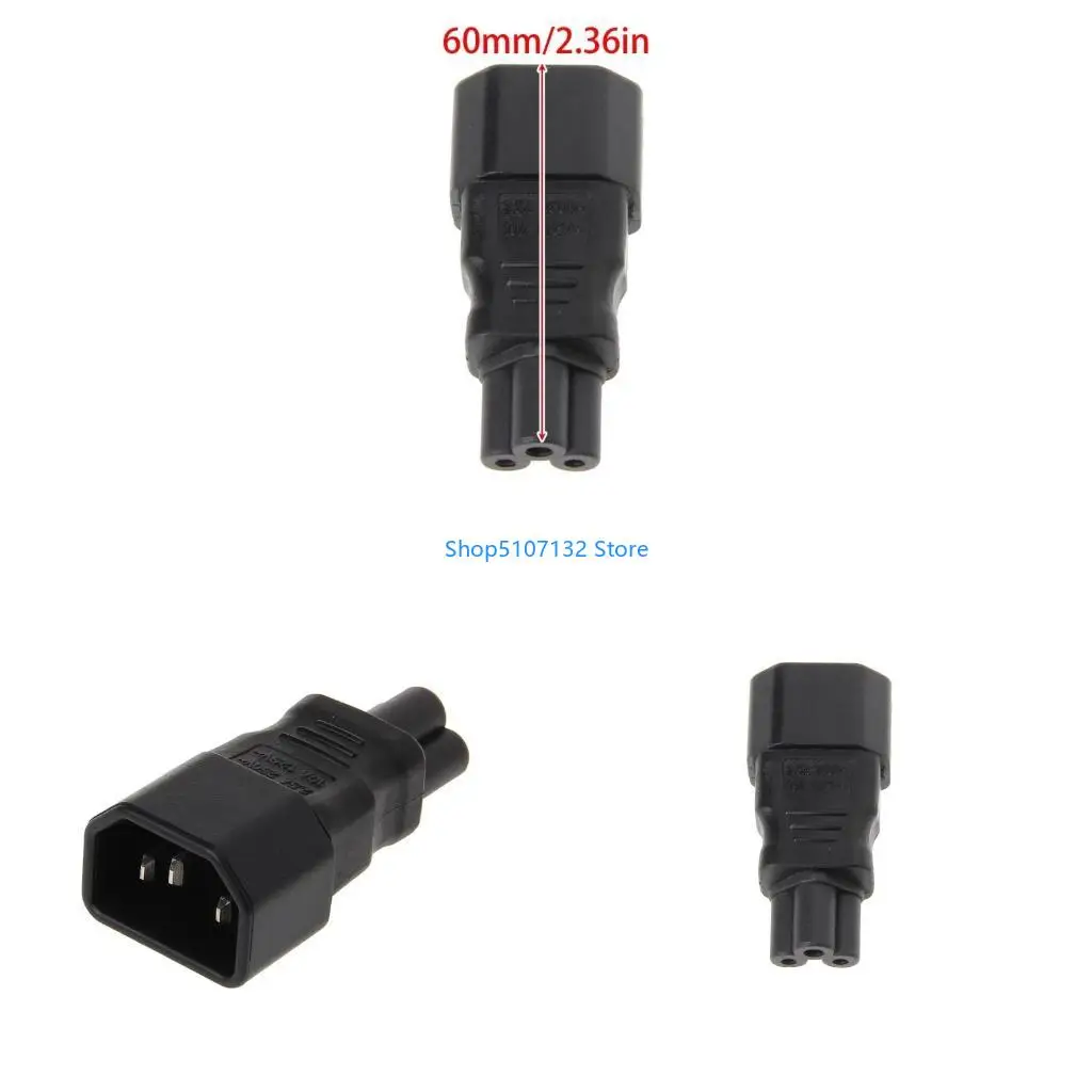 87HD IEC 320 C14 3-Pin Male To C5 3-Pin Female Power Plug Converter Adapter
87HD IEC 320 C14 3-Pin Male To C5 3-Pin Female Power Plug Converter Adapter