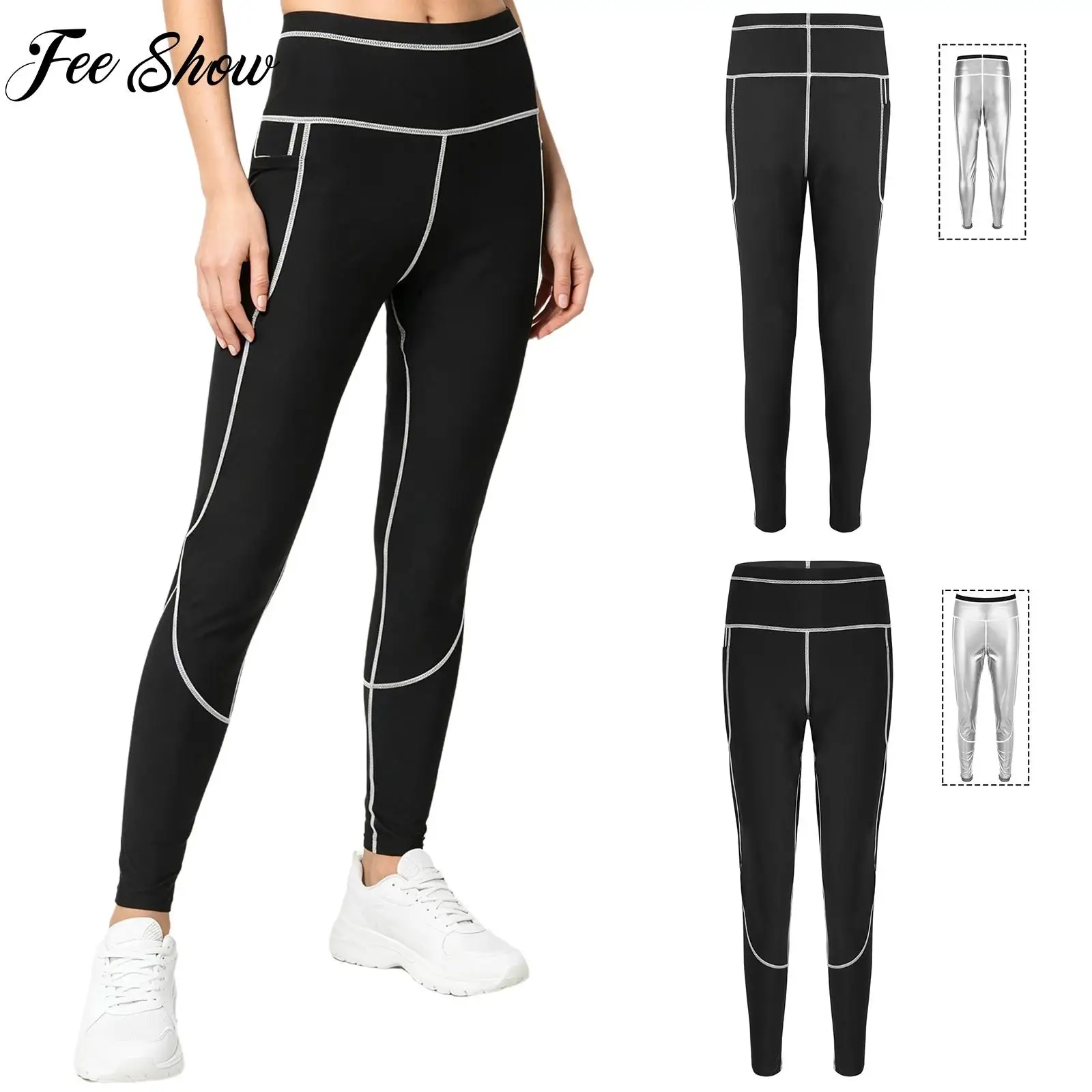 Men Women High Waist Sauna Pants Contrast Color Trim Elastic Waistband Sweat Inducing Firming Shapewear for Fitness Workout Gym
Men Women High Waist Sauna Pants Contrast Color Trim Elastic Waistband Sweat Inducing Firming Shapewear for Fitness Workout Gym