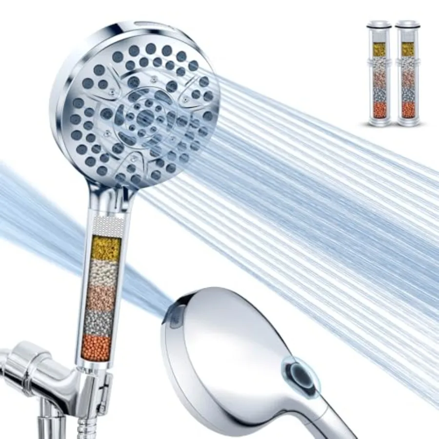Filtered Shower Head with Handheld High Pressure 10-Mode with Filters Built-in Power Wash soften hard water Remove Chlorine Rei
Filtered Shower Head with Handheld High Pressure 10-Mode with Filters Built-in Power Wash soften hard water Remove Chlorine Rei