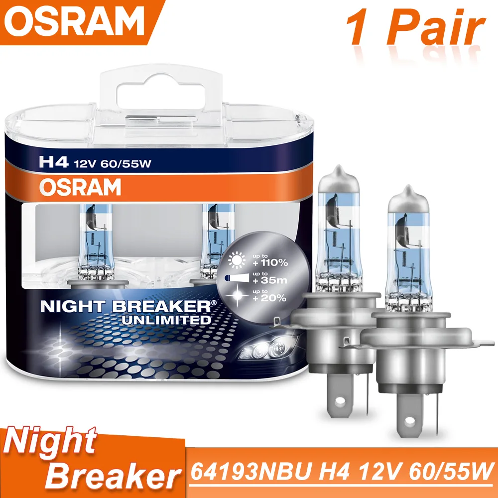 OSRAM Ночной выключатель неограниченный H4 12 в 60/55 Вт 9003 HB3 64193NBU галогенные P43t + 110% ярко-белые автомобильные оригинальные лампы фар, пара
OSRAM Ночной выключатель неограниченный H4 12 в 60/55 Вт 9003 HB3 64193NBU галогенные P43t + 110% ярко-белые автомобильные оригинальные лампы фар, пара