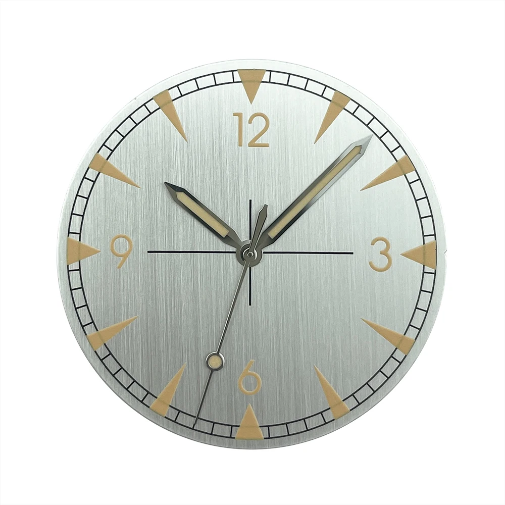 33.2mm Sterile Brushed Rail Watch Dial Blue Silver with Hands No Date Fit NH35 NH38 Movement
33.2mm Sterile Brushed Rail Watch Dial Blue Silver with Hands No Date Fit NH35 NH38 Movement