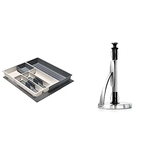 Compact Drawer Cutlery Organizer Paired With Freestanding Paper Towel Dispenser For Kitchen Storage
Compact Drawer Cutlery Organizer Paired With Freestanding Paper Towel Dispenser For Kitchen Storage