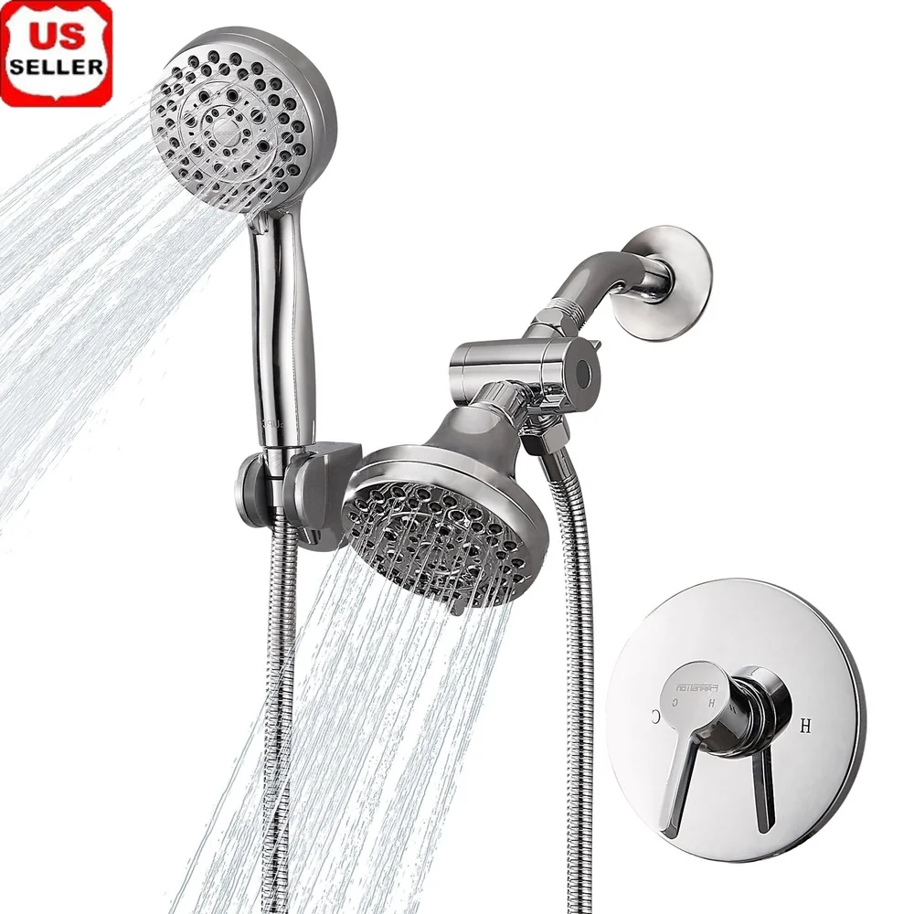 High Pressure Rain Shower Kit Dual 2 in 1 Shower Faucet Powerful Handheld Shower Head Adjustable Hose Easy Clean Spray Nozzle
High Pressure Rain Shower Kit Dual 2 in 1 Shower Faucet Powerful Handheld Shower Head Adjustable Hose Easy Clean Spray Nozzle
