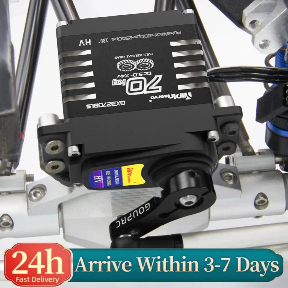 70KG Brushless Servos 7.4V Digital Servos Metal Gear Steering Servos for 1/8 1/10 1/12 RC Truck Car Crawler Boat Robot
70KG Brushless Servos 7.4V Digital Servos Metal Gear Steering Servos for 1/8 1/10 1/12 RC Truck Car Crawler Boat Robot