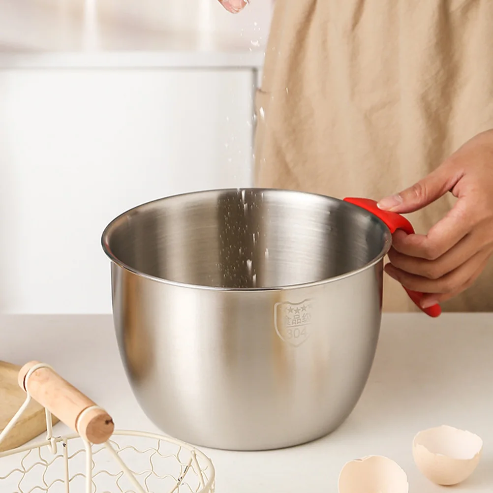 Stainless Steel Egg Beater Beating Pan Bowl Small with Handle Salad Silica Gel Large Metal Mixing Baking Capacity
Stainless Steel Egg Beater Beating Pan Bowl Small with Handle Salad Silica Gel Large Metal Mixing Baking Capacity