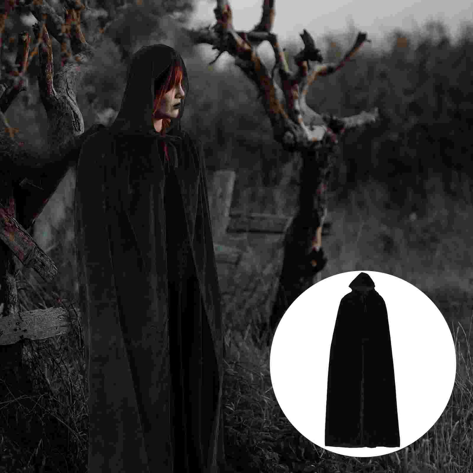 Decor Witch Cloak Cape Halloween Party Ornament Unisex Clothing 200X150CM Black Stage Performance Cosplay Women's Child
Decor Witch Cloak Cape Halloween Party Ornament Unisex Clothing 200X150CM Black Stage Performance Cosplay Women's Child