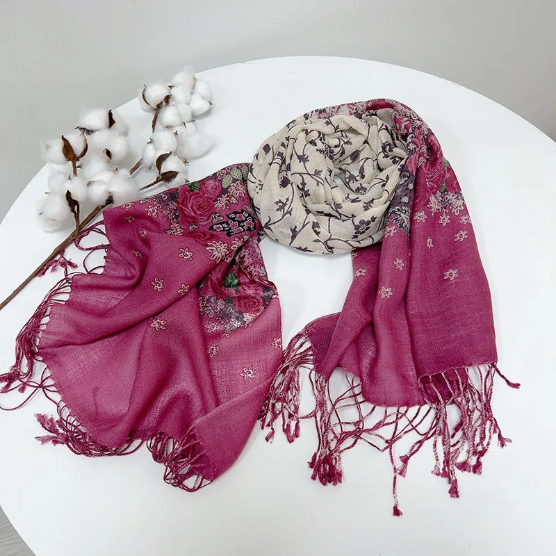 Шерстяной шарф, женский шаль с запахом на шею, длинные цветы, осень-зима, теплый аксессуар для лета, весны, осени, праздника 
Шерстяной шарф, женский шаль с запахом на шею, длинные цветы, осень-зима, теплый аксессуар для лета, весны, осени, праздника