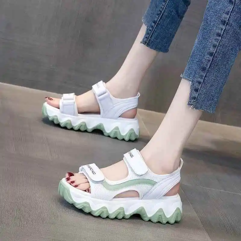Sporty Women's Sandals Summer 2025 Fashionable Wave Thick Bottom Beach Shoes Platform Student Slippers Casual Style No Inner ...
Sporty Women's Sandals Summer 2025 Fashionable Wave Thick Bottom Beach Shoes Platform Student Slippers Casual Style No Inner ...