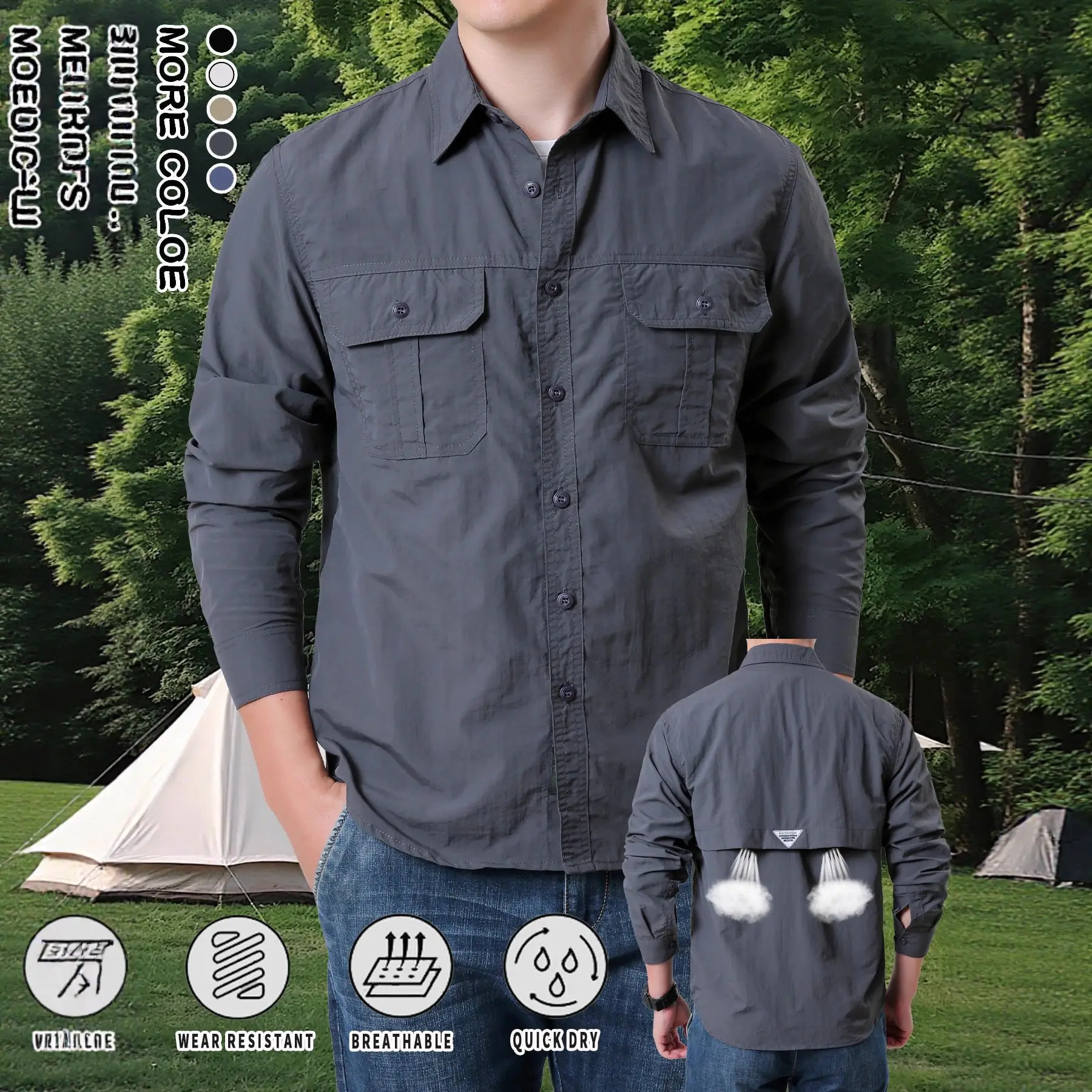 2026 New Sun Protection Fishing Shirts Men's Quick Dry Long Sleeve Shirts Mesh Breathable Camping Hiking Workwear Cargo Shirt
2026 New Sun Protection Fishing Shirts Men's Quick Dry Long Sleeve Shirts Mesh Breathable Camping Hiking Workwear Cargo Shirt