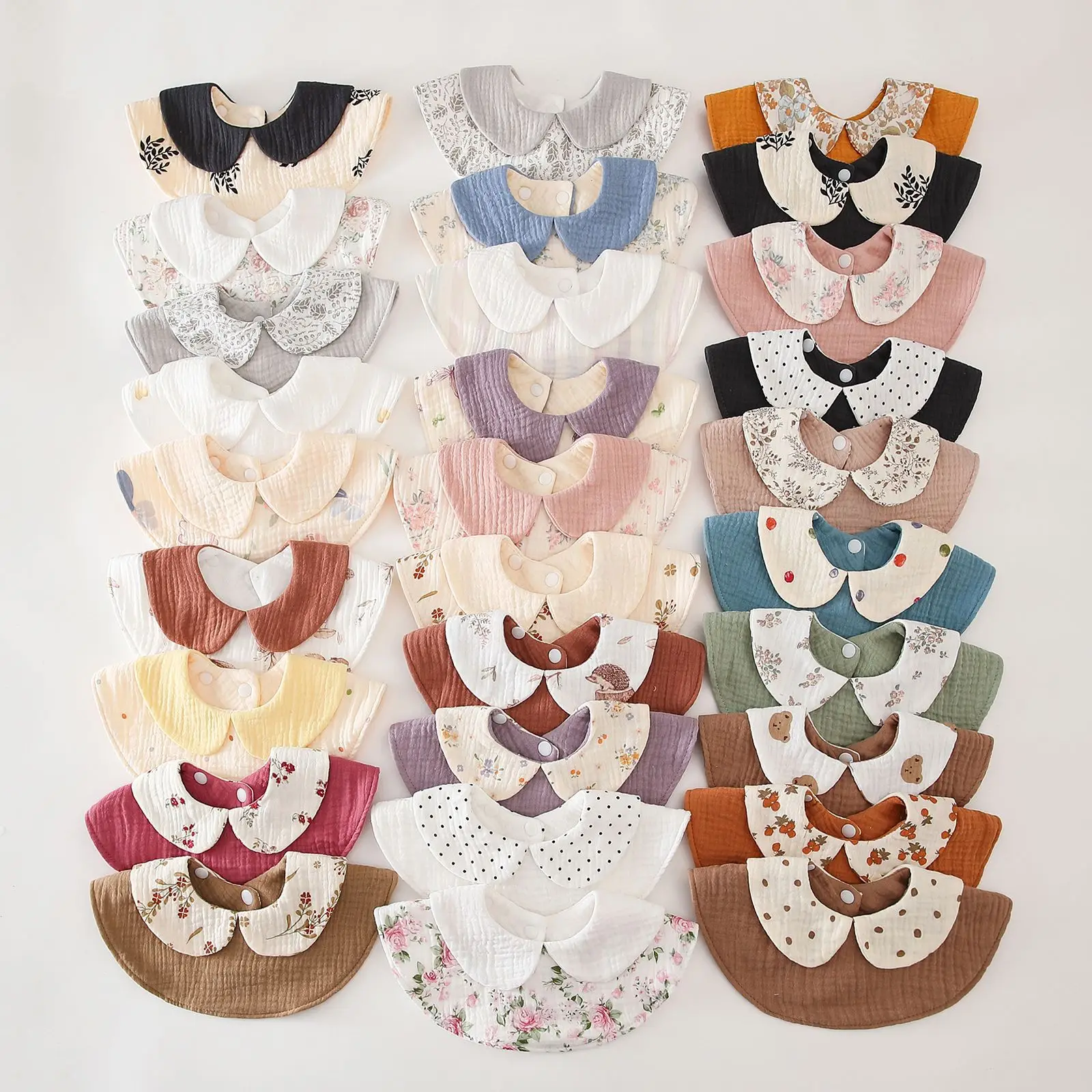 Round Collar Baby Cute Feeding Drool Bibs Pure Cotton Gauze Infants Saliva Towel Soft Burp Cloth for Newborn Toddler Kids Bibs
Round Collar Baby Cute Feeding Drool Bibs Pure Cotton Gauze Infants Saliva Towel Soft Burp Cloth for Newborn Toddler Kids Bibs