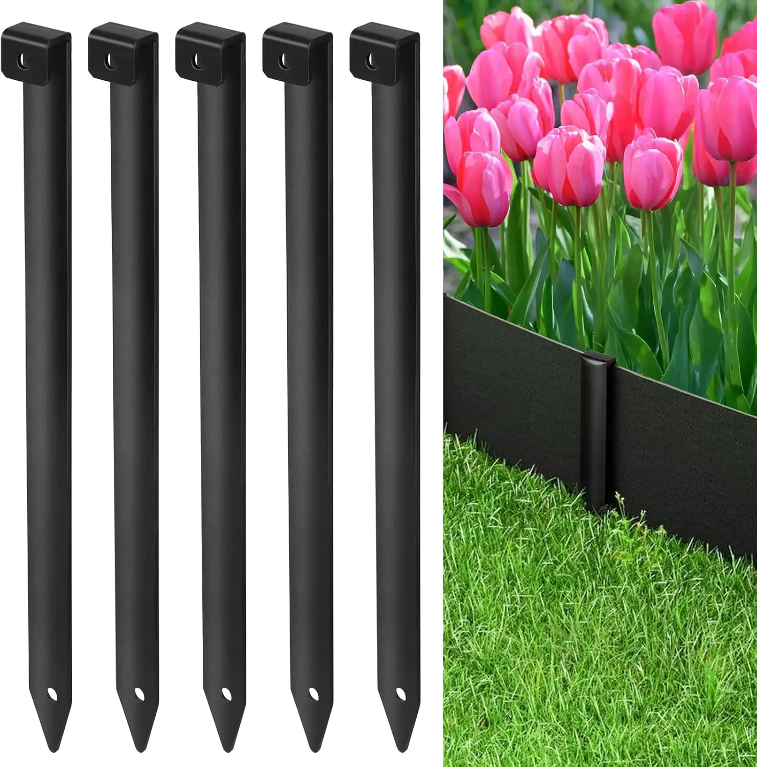 60 Pcs 10 Inch High Carbon Steel Landscape Edging Stakes for Garden Flowerbed, Outdoor Tent & Coil Anchoring
60 Pcs 10 Inch High Carbon Steel Landscape Edging Stakes for Garden Flowerbed, Outdoor Tent & Coil Anchoring