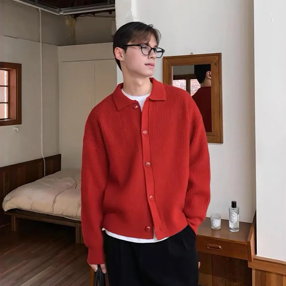 Fall Winter Men's Sweaters Loose Turn-down Collar Single-breasted Cardigan Long Sleeves Knitted Men's Coats Men's Clothing
Fall Winter Men's Sweaters Loose Turn-down Collar Single-breasted Cardigan Long Sleeves Knitted Men's Coats Men's Clothing