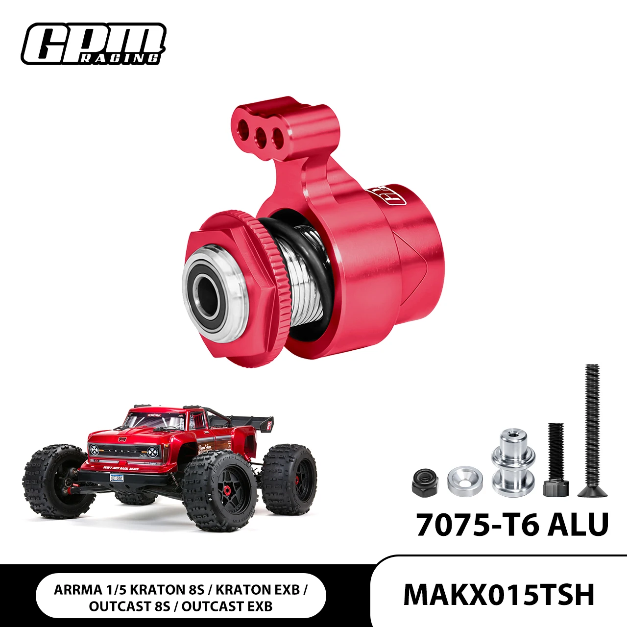 GPM 7075 Alloy 15T Adjustable Servo Horn For ARRMA 1/5 Kraton Outcast 8S EXB ARA5208
GPM 7075 Alloy 15T Adjustable Servo Horn For ARRMA 1/5 Kraton Outcast 8S EXB ARA5208