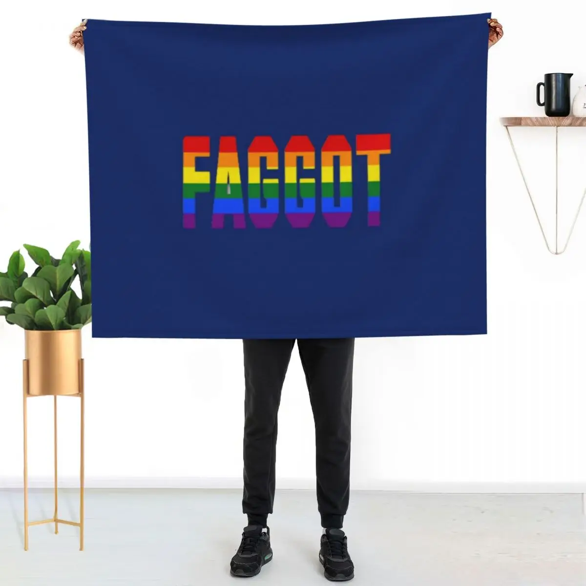 FAGGOT LOVE IS HUMAN Throw Blanket Men's Soft Warm Throw Blanket for Couch
FAGGOT LOVE IS HUMAN Throw Blanket Men's Soft Warm Throw Blanket for Couch