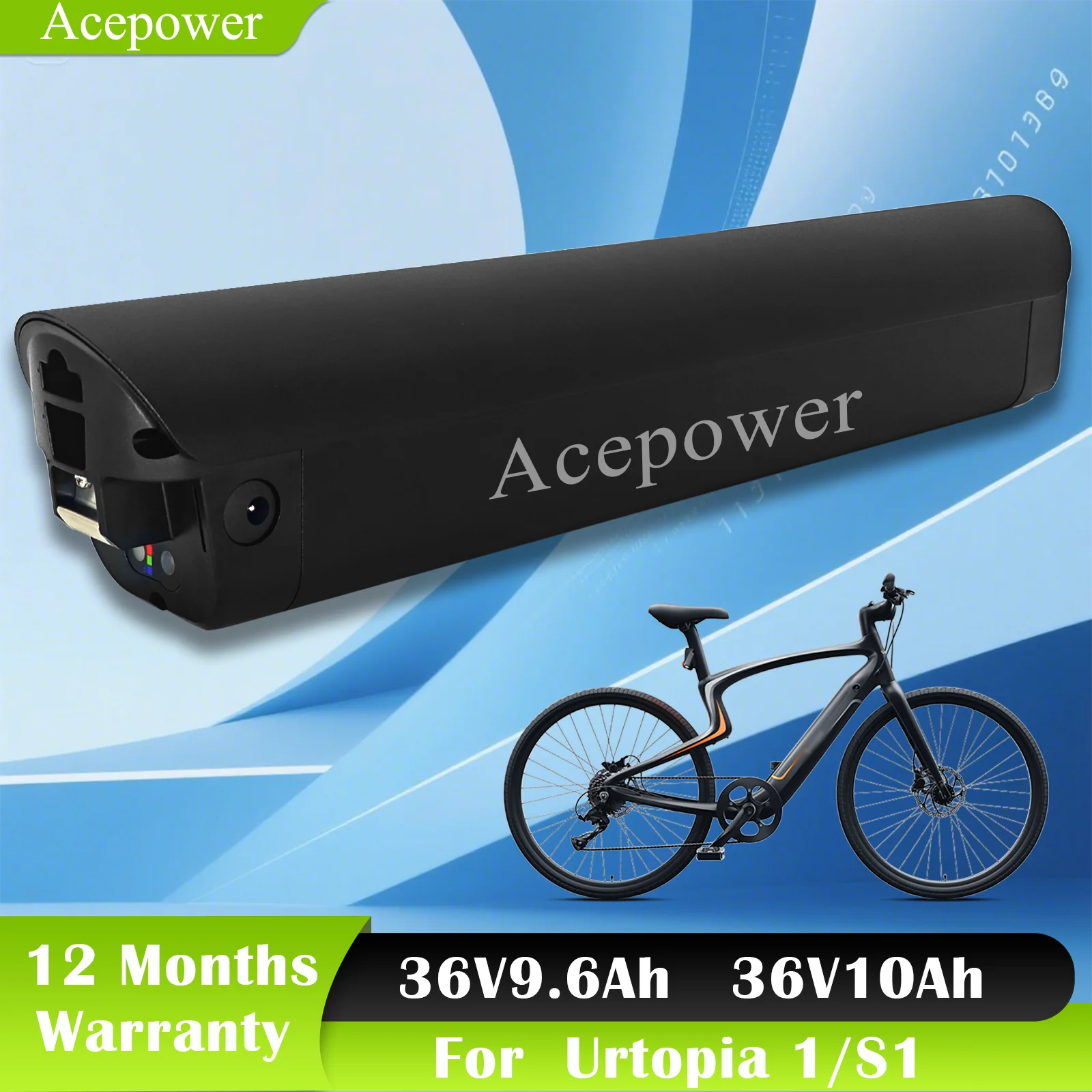 For Urtopia 1 S1 Electric Bicycle Battery 36V 9.6Ah 10Ah Battery for Urtopia 1 S1 Ebike Replacement Battery
For Urtopia 1 S1 Electric Bicycle Battery 36V 9.6Ah 10Ah Battery for Urtopia 1 S1 Ebike Replacement Battery