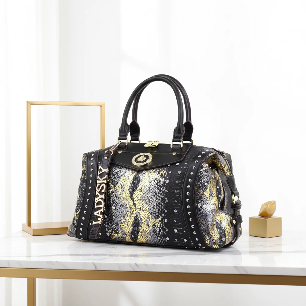 Ladysky Fashion Diamond Handbag Women Quality Ladies Shoulder Bag Large Capacity Female Bag with Metal Letter Trending Supplier
Ladysky Fashion Diamond Handbag Women Quality Ladies Shoulder Bag Large Capacity Female Bag with Metal Letter Trending Supplier