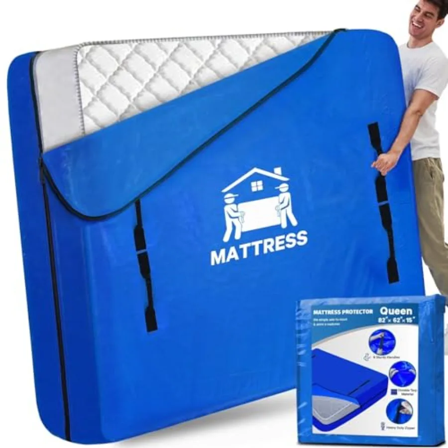 Mattress Bags for Moving, Mattress Protector Waterproof Mattress Cover Size Storage Bags with 8 Heavy-Duty Handles and Zipper f
Mattress Bags for Moving, Mattress Protector Waterproof Mattress Cover Size Storage Bags with 8 Heavy-Duty Handles and Zipper f