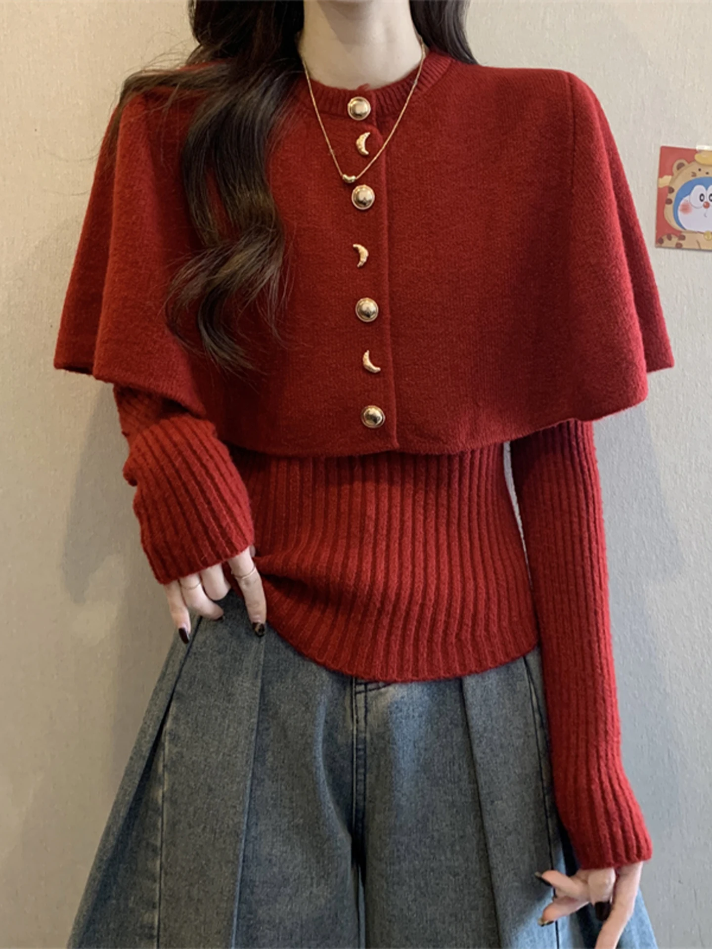 Вязаный комплект Cisas: пальто и шарф, для женщин, красивый, модный, весенний, больших размеров, с круглым вырезом, длинный свитер
Вязаный комплект Cisas: пальто и шарф, для женщин, красивый, модный, весенний, больших размеров, с круглым вырезом, длинный свитер