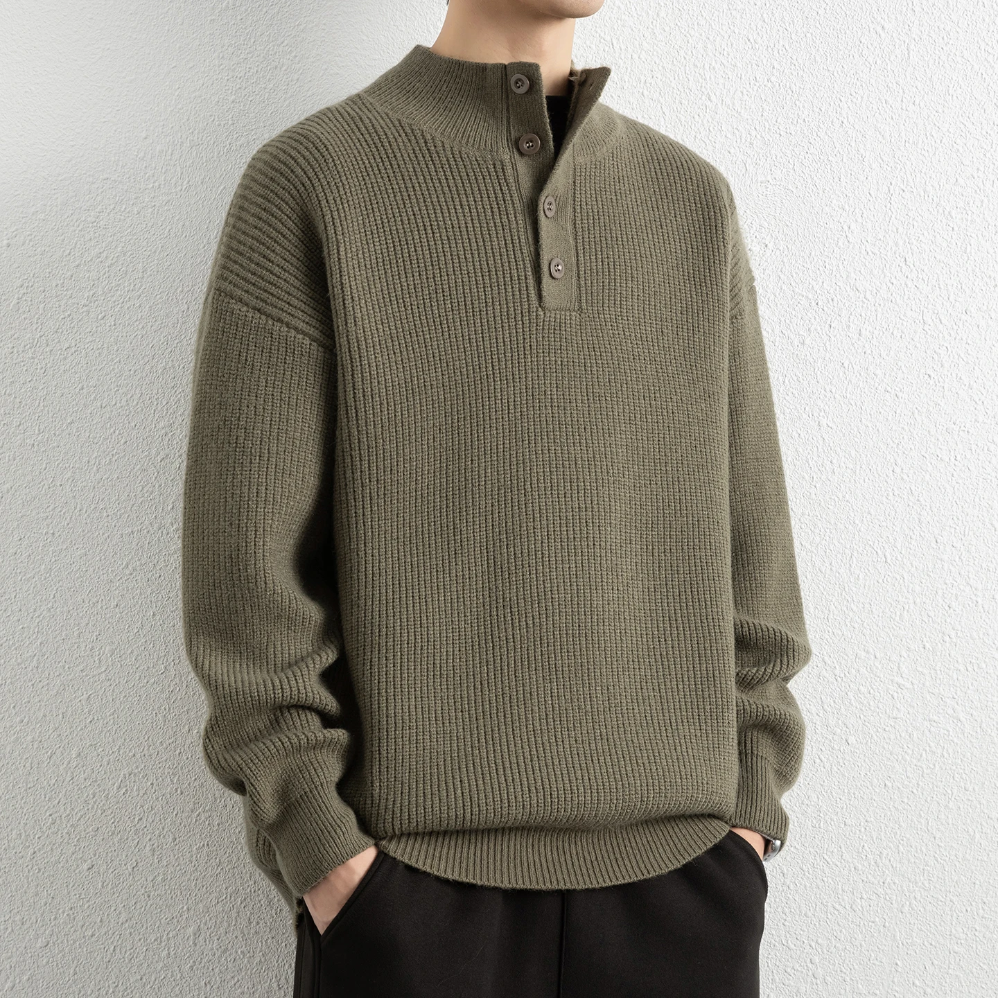 Retro Henry Collar Knitwear Men's Casual American Sle Inner Wear Sweater Autumn Winter New Arrival Thiened Polyester Nylon
Retro Henry Collar Knitwear Men's Casual American Sle Inner Wear Sweater Autumn Winter New Arrival Thiened Polyester Nylon