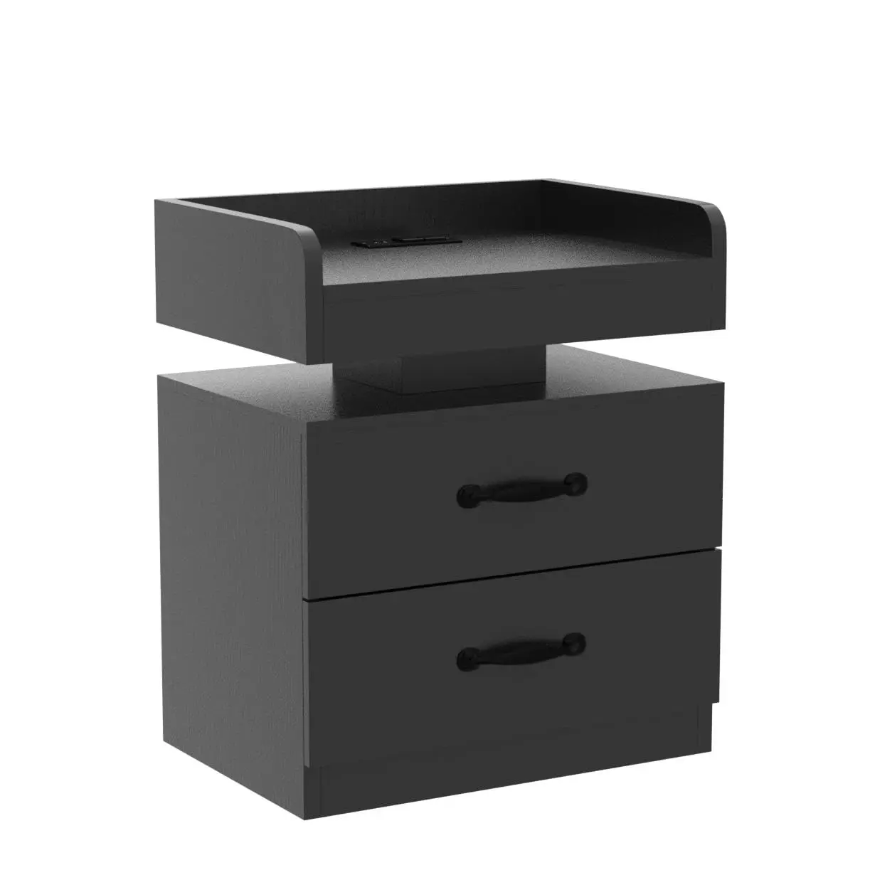 Modern Black Night Stand with Charging Station LED Lights And Storage Drawers - Customizable Bedside Table End Table
Modern Black Night Stand with Charging Station LED Lights And Storage Drawers - Customizable Bedside Table End Table
