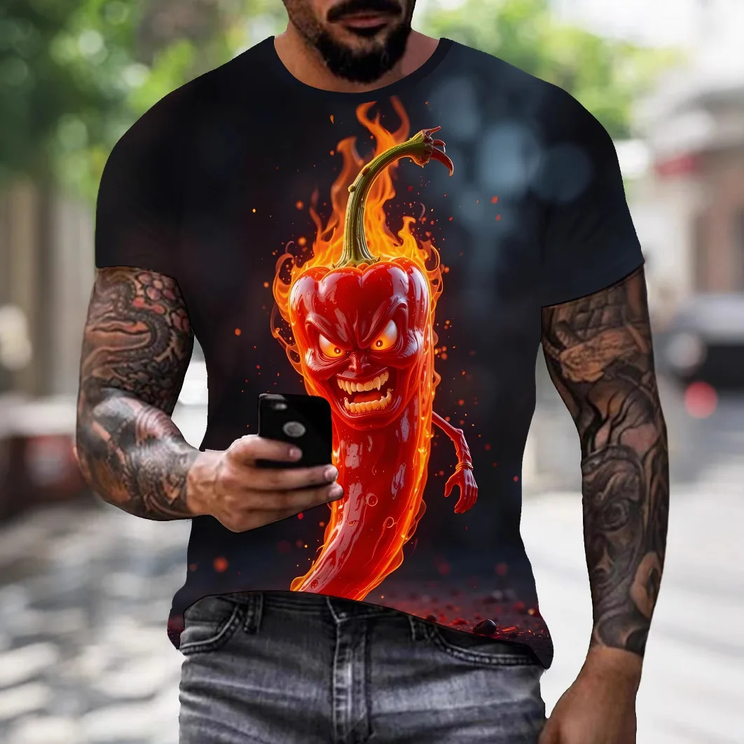 Street style funny men's clothing casual T-shirt 3D printing fun animal graphics short sleeved loose round neck top for men
Street style funny men's clothing casual T-shirt 3D printing fun animal graphics short sleeved loose round neck top for men