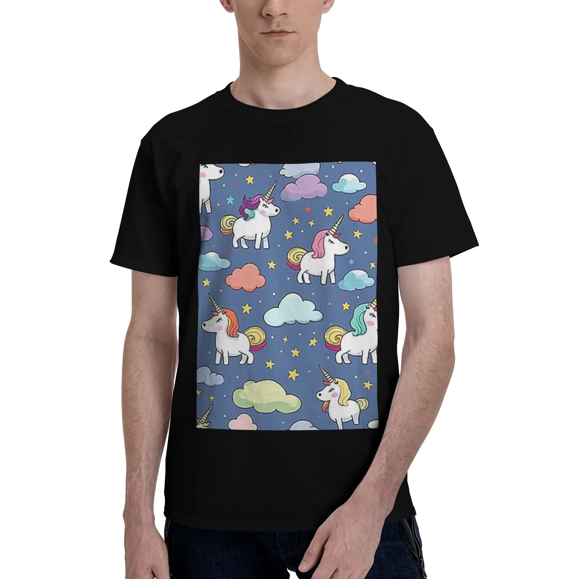 Unicorn Cartoon Design Cute Unicorn Whimsical Nursery Decor Cotton T-Shirt Men's Oversized T Shirts Men O-Neck Short Sleeve
Unicorn Cartoon Design Cute Unicorn Whimsical Nursery Decor Cotton T-Shirt Men's Oversized T Shirts Men O-Neck Short Sleeve