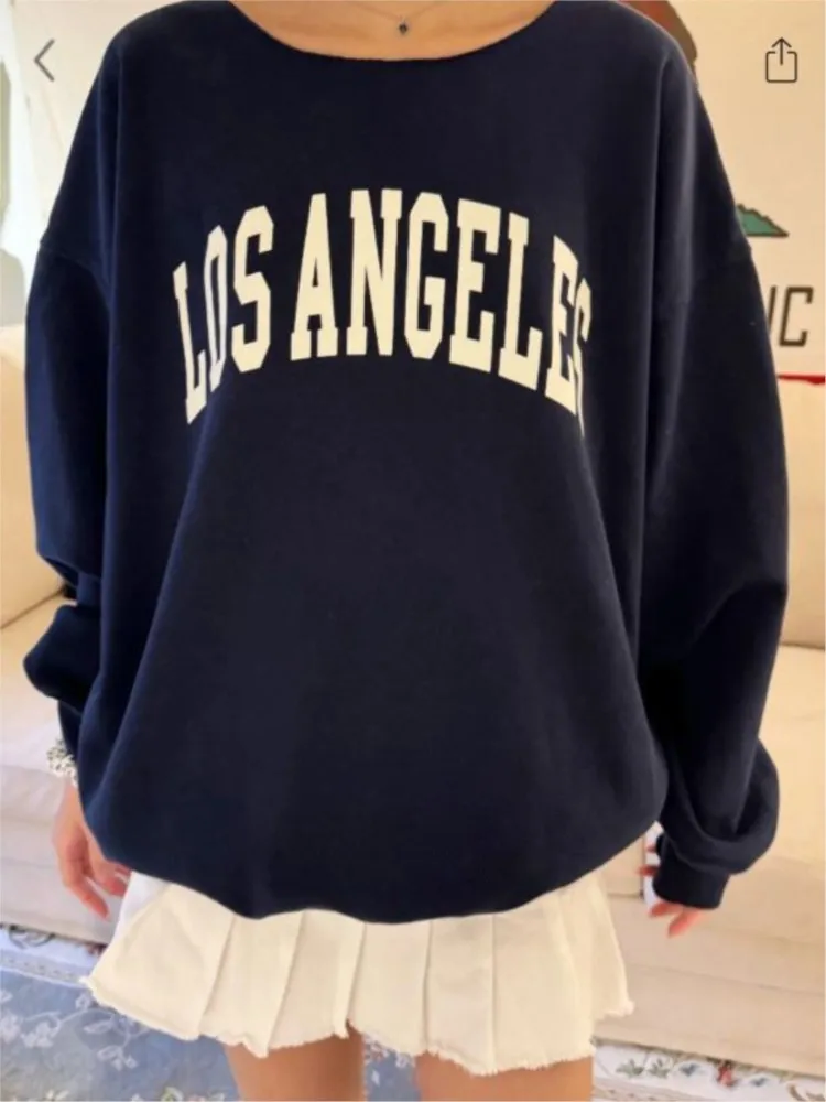 Sexy Letter Print Oversized Sweatshirt Women Autumn Scoop Neck Long Sleeve Cotton Loose Pullover Vintage Street Chic Hoodies Y2K
Sexy Letter Print Oversized Sweatshirt Women Autumn Scoop Neck Long Sleeve Cotton Loose Pullover Vintage Street Chic Hoodies Y2K