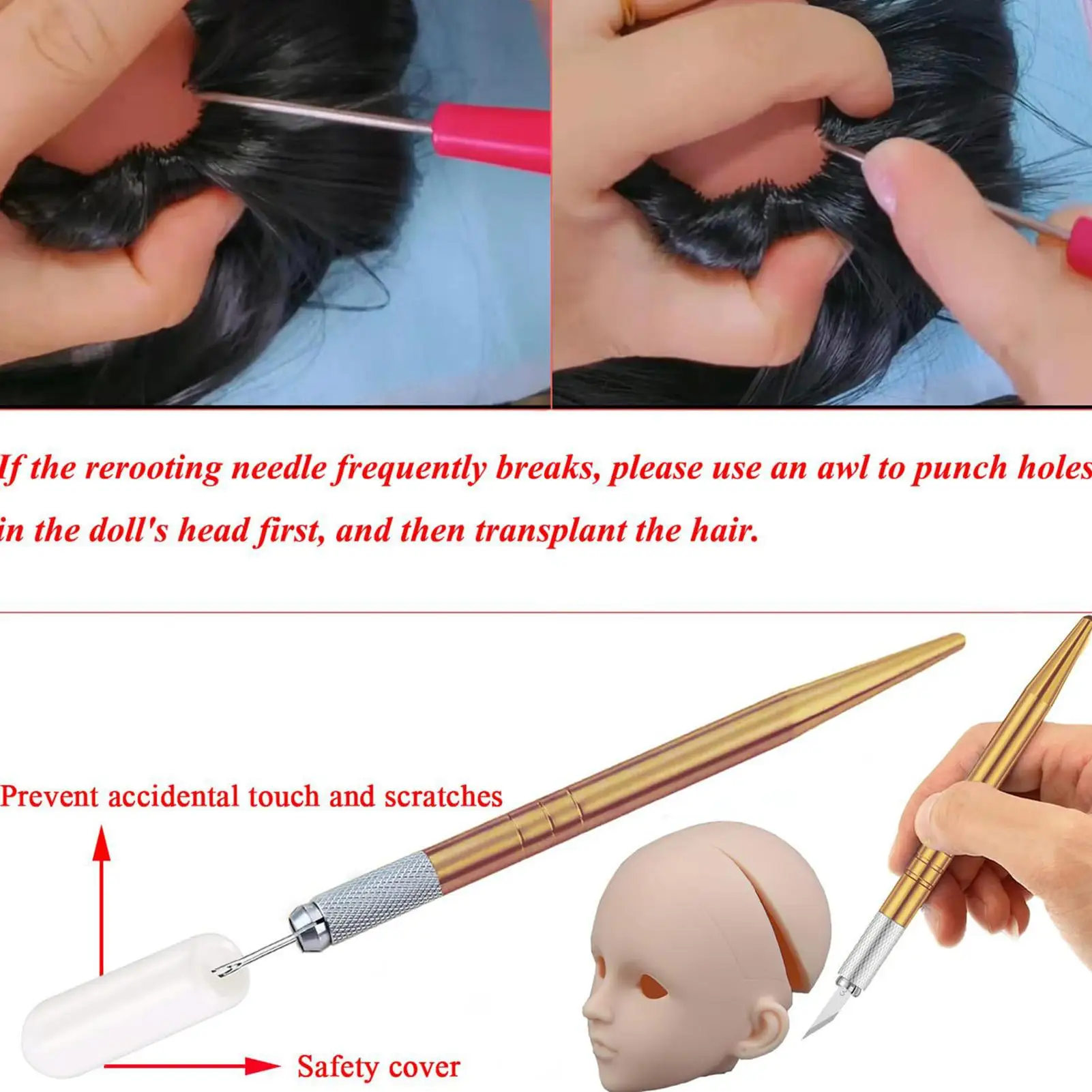 Doll Hair Replacement Tool Anti-Breakage Tips Anti-Slip Grip 11.5 Inch Doll Hair Rerooting Needles For Beginners Hobbyists
Doll Hair Replacement Tool Anti-Breakage Tips Anti-Slip Grip 11.5 Inch Doll Hair Rerooting Needles For Beginners Hobbyists