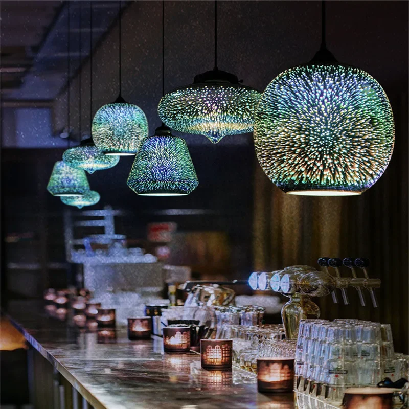 3D Chandelier Stained Glass Decoration Ceiling Modern Restaurant Light Bar Creative Art Industrial Wind Window lamp
3D Chandelier Stained Glass Decoration Ceiling Modern Restaurant Light Bar Creative Art Industrial Wind Window lamp