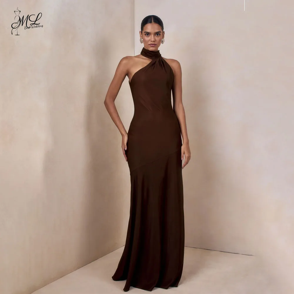 ML Elegant Halter Sleeveless Women Evening Dress Floor-Length Backless Slim Female Maxi Dresses Chic Lady Robe Customized
ML Elegant Halter Sleeveless Women Evening Dress Floor-Length Backless Slim Female Maxi Dresses Chic Lady Robe Customized
