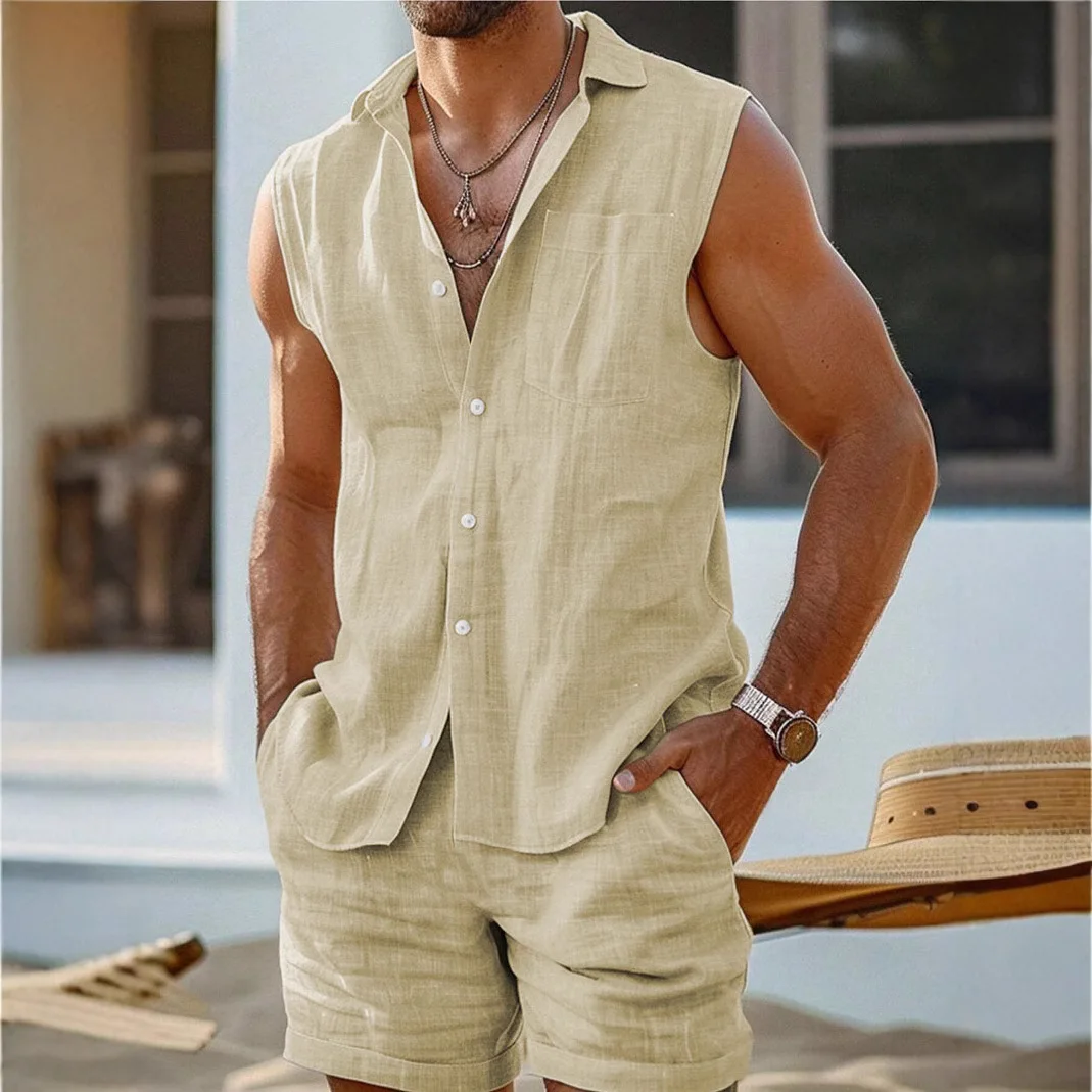2025 New Fashion Hot Sale Trendy Sexy Solid Color Fashion Pocket Men's Casual Stand Collar Cardigan Vest Linen Style Suit
2025 New Fashion Hot Sale Trendy Sexy Solid Color Fashion Pocket Men's Casual Stand Collar Cardigan Vest Linen Style Suit