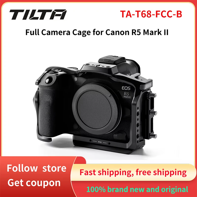 TILTA TA-T68-FCC-B Full Camera Cage Lightweight Protection Aluminium Alloy Cage for Canon R5 Mark II
TILTA TA-T68-FCC-B Full Camera Cage Lightweight Protection Aluminium Alloy Cage for Canon R5 Mark II