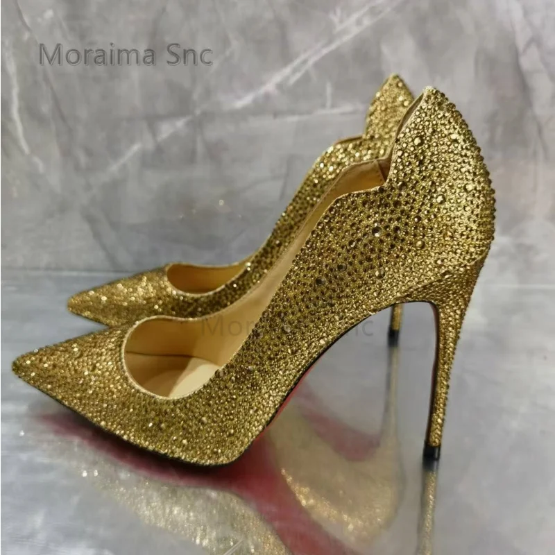Bling Bling Rhinestone High Heels Pointed Toe Shallow Stiletto Women's Pumps Red Gold Banquet Wedding Shoes for Bride Autumn New
Bling Bling Rhinestone High Heels Pointed Toe Shallow Stiletto Women's Pumps Red Gold Banquet Wedding Shoes for Bride Autumn New