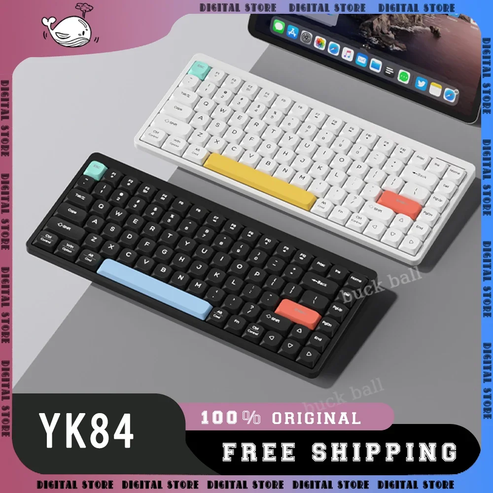 Iblancod Yk84 Mechanical Keyboard 2mode 2.4G Bluetooth Wireless Keyboard Ergonomic ABS Convenient Ultrathin Keyboard Office Gift
Iblancod Yk84 Mechanical Keyboard 2mode 2.4G Bluetooth Wireless Keyboard Ergonomic ABS Convenient Ultrathin Keyboard Office Gift