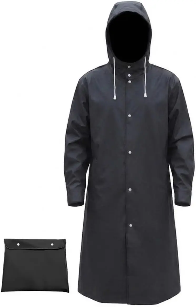 Men's Reusable EVA Long Raincoat, Windproof Waterproof Trench Coat for Hiking Fishing Dog Walking
Men's Reusable EVA Long Raincoat, Windproof Waterproof Trench Coat for Hiking Fishing Dog Walking
