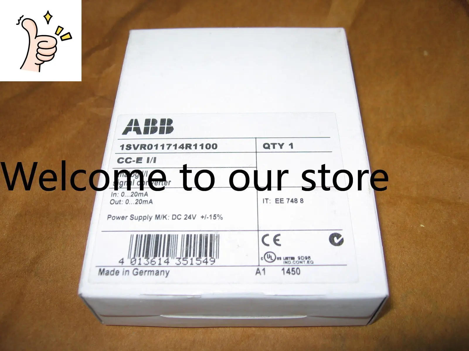 Новый оригинальный аналоговый преобразователь сигналов ABB, CC-E I/I
Новый оригинальный аналоговый преобразователь сигналов ABB, CC-E I/I
