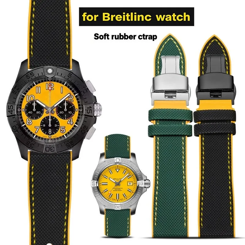 Ремешок для часов Breitling CHRONOMAT AVENGER NAVITIMER SUPEROCEAN, силиконовый ремешок для дайвинга, сменные ремешки для часов 20, 22, 24 мм.
Ремешок для часов Breitling CHRONOMAT AVENGER NAVITIMER SUPEROCEAN, силиконовый ремешок для дайвинга, сменные ремешки для часов 20, 22, 24 мм.
