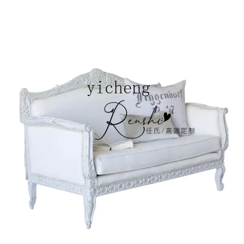 ZZTQH log carved double three sofa villa light luxury French small apartment old living room fabric
ZZTQH log carved double three sofa villa light luxury French small apartment old living room fabric