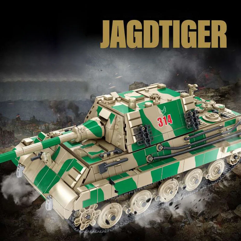 Военный радиоуправляемый танк 2.4ГГц: Конструктор Jagdtiger Jagdpanzer VI, фигурки солдат ВМВ, кирпичики, радиоуправляемые игрушки
Военный радиоуправляемый танк 2.4ГГц: Конструктор Jagdtiger Jagdpanzer VI, фигурки солдат ВМВ, кирпичики, радиоуправляемые игрушки