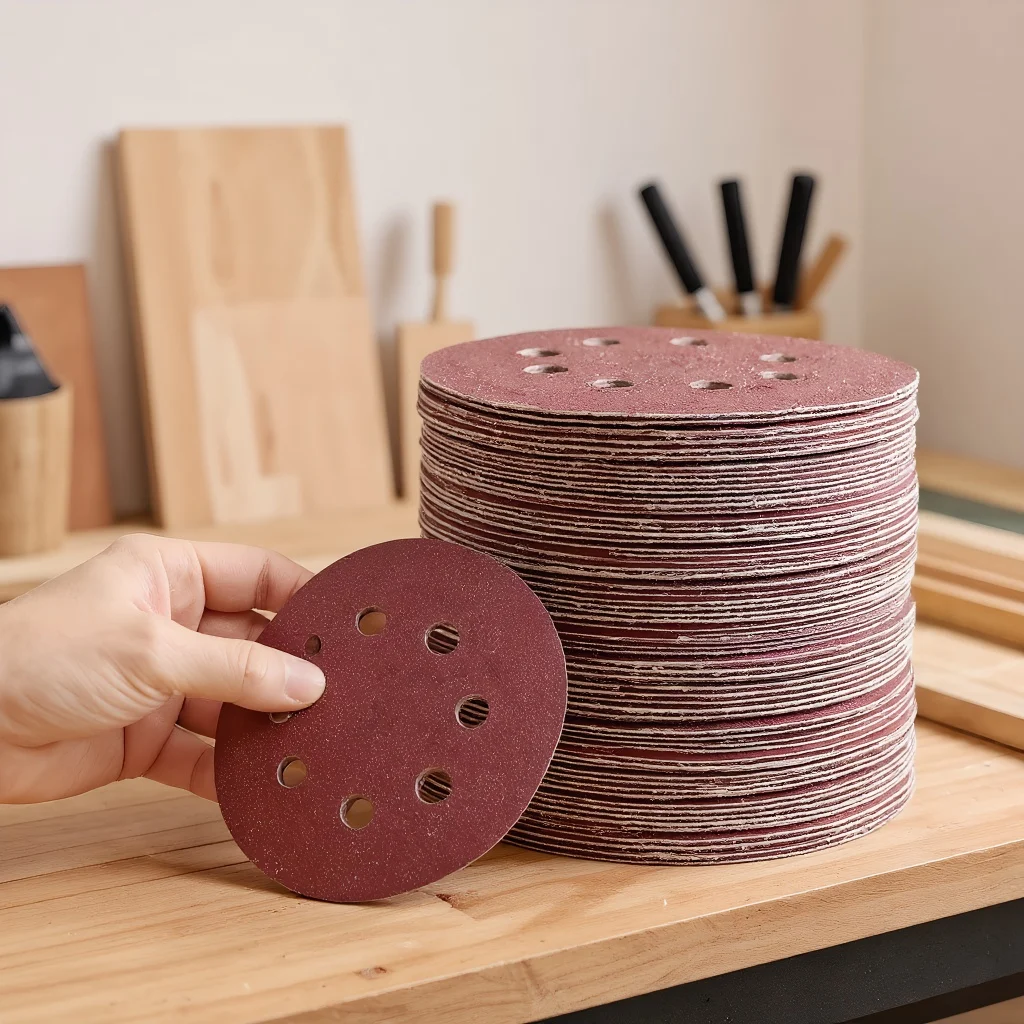 5 Inch 80 Grit Aluminum Oxide Sanding Discs 8 Hole Hook Loop Red Velvet Sandpaper for Metal Wood Polishing on Air Grinders
5 Inch 80 Grit Aluminum Oxide Sanding Discs 8 Hole Hook Loop Red Velvet Sandpaper for Metal Wood Polishing on Air Grinders