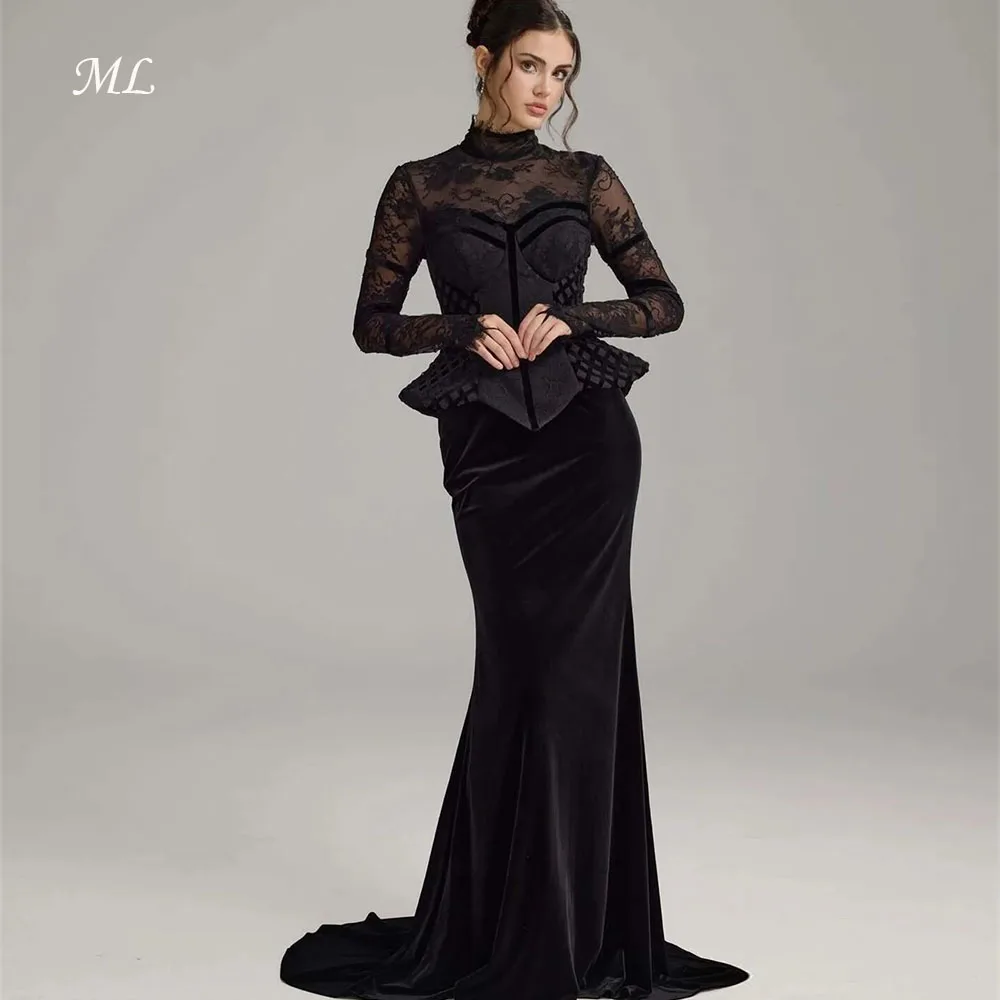 ML Custom evening dress prom dress formal gown wedding guest dress Elegant Highneck Lace Long Sleeve Corset Mermaid Velvet
ML Custom evening dress prom dress formal gown wedding guest dress Elegant Highneck Lace Long Sleeve Corset Mermaid Velvet
