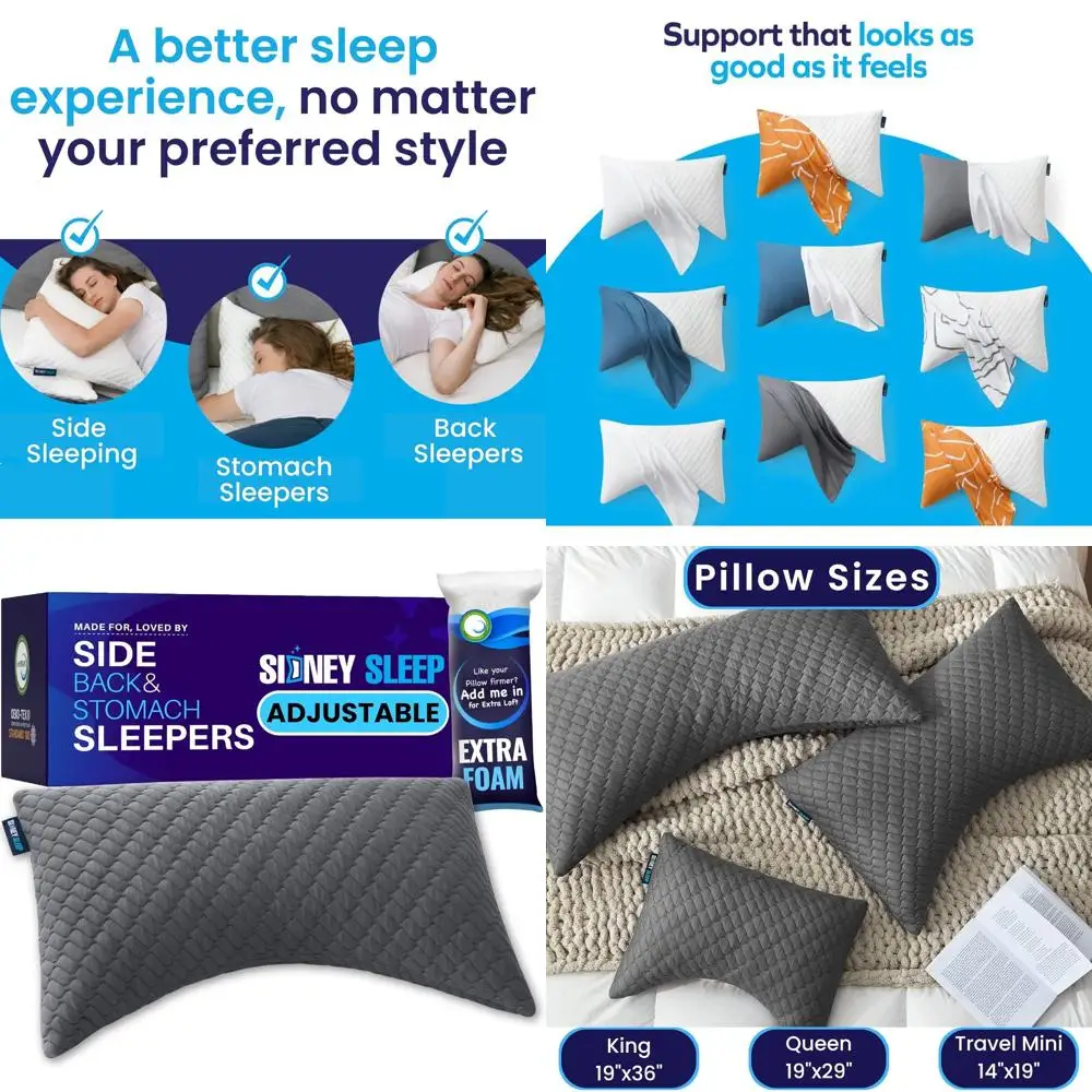 Ортопедическая подушка Queen Size с эффектом памяти для сна на боку и спине – Поддержка шеи и плеч – Регулируемая высота – Серая
Ортопедическая подушка Queen Size с эффектом памяти для сна на боку и спине – Поддержка шеи и плеч – Регулируемая высота – Серая