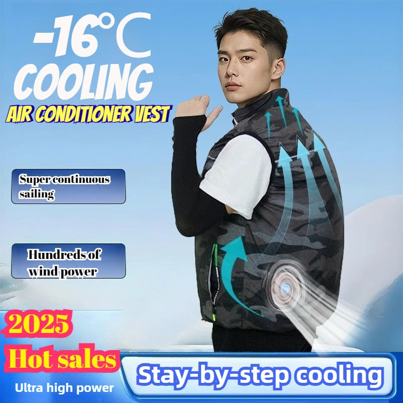 Men Sleeveless 2 Fans Vest 2025 New Three Speed Air Volume Regulation Cooling Air Conditioning Clothes High Air Volume Waistcoat
Men Sleeveless 2 Fans Vest 2025 New Three Speed Air Volume Regulation Cooling Air Conditioning Clothes High Air Volume Waistcoat