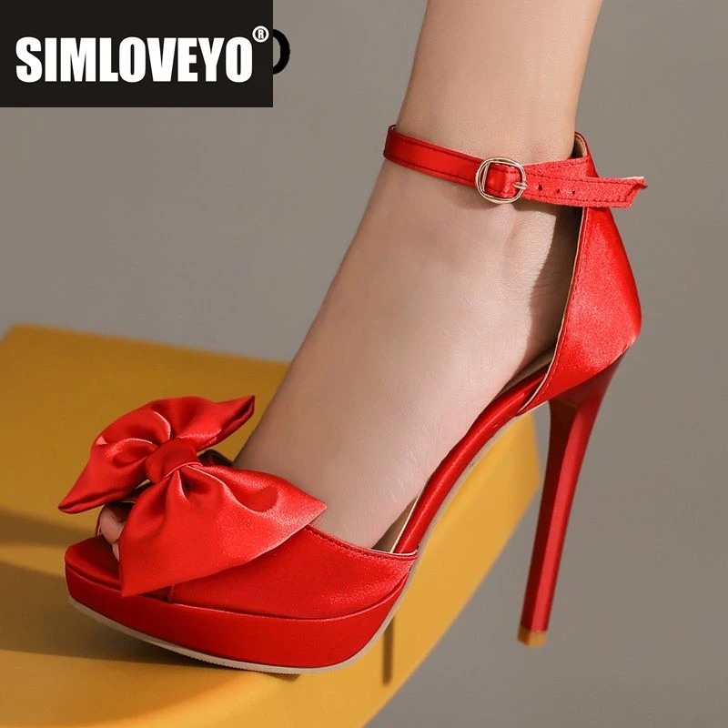 SIMLOVEYO 2025 пикантные женские сандалии с открытым носком на шпильке 12 см на платформе 2 см с пряжкой и ремешком Bowkbot большой размер 47 48 49 50 свадебные туфли 
SIMLOVEYO 2025 пикантные женские сандалии с открытым носком на шпильке 12 см на платформе 2 см с пряжкой и ремешком Bowkbot большой размер 47 48 49 50 свадебные туфли