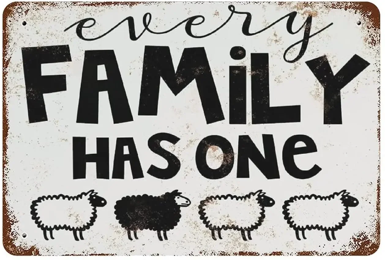 Every Family Has One Black Sheep Metal Sign Funny Quote Metal Tin Sign Vintage Aluminum Sign Retro Plaque Wall Art Decor
Every Family Has One Black Sheep Metal Sign Funny Quote Metal Tin Sign Vintage Aluminum Sign Retro Plaque Wall Art Decor