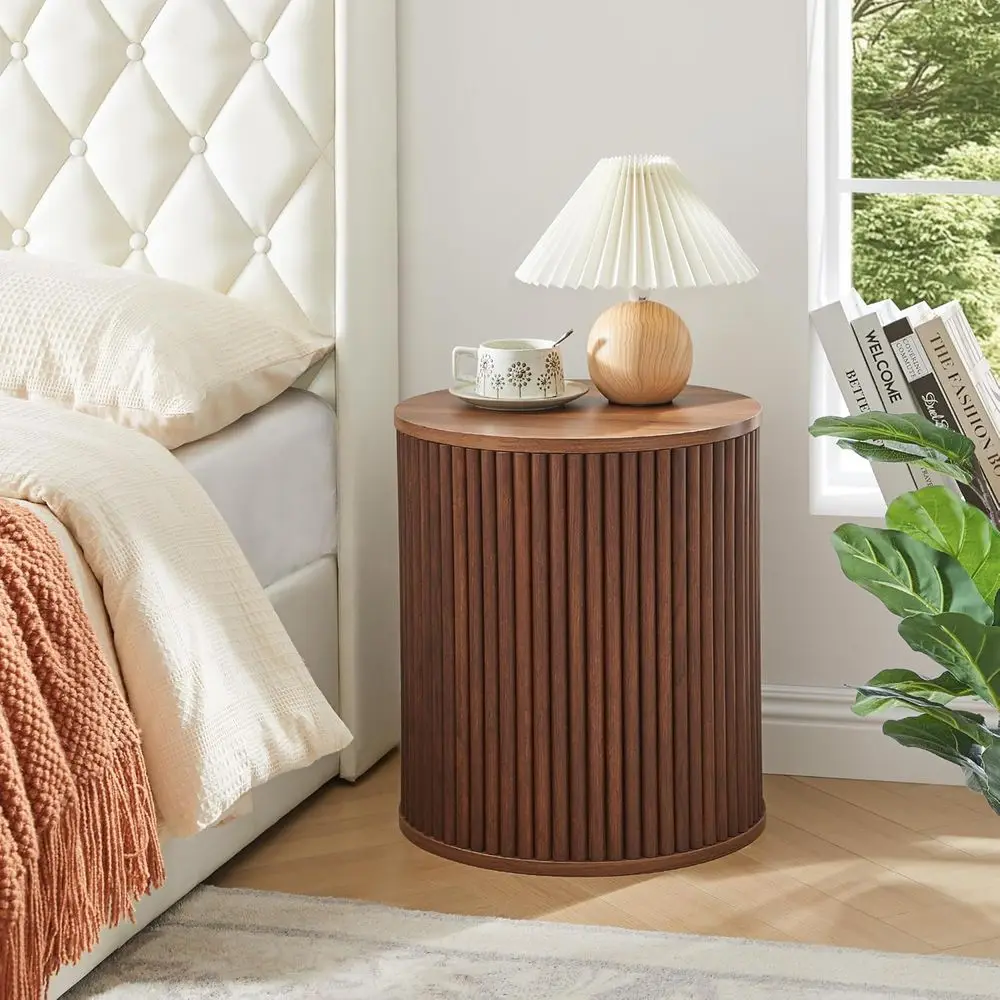 Round luted Side Table with Storage, 15.7" -Century ern End Table, Wood Bede Table Round Nightstand Small Circle Soa Accent Tabl
Round luted Side Table with Storage, 15.7" -Century ern End Table, Wood Bede Table Round Nightstand Small Circle Soa Accent Tabl