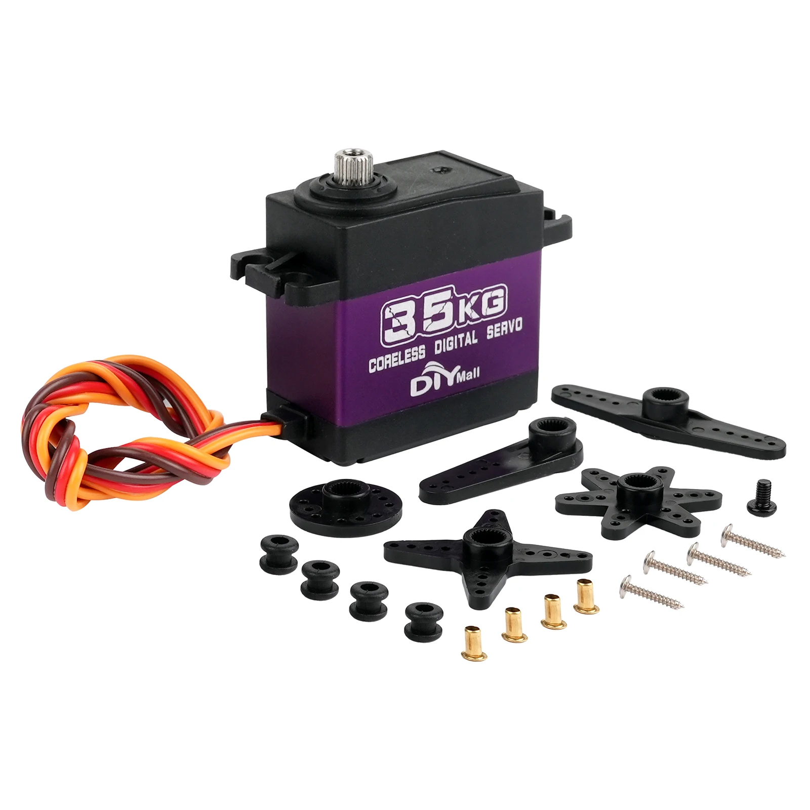 35KG Digital Servo HV Coreless Motor Metal Gear 8.4V Waterproof Aluminum Case Standard Servo for 1/8 1/10 RC Cars Truck Crawler
35KG Digital Servo HV Coreless Motor Metal Gear 8.4V Waterproof Aluminum Case Standard Servo for 1/8 1/10 RC Cars Truck Crawler